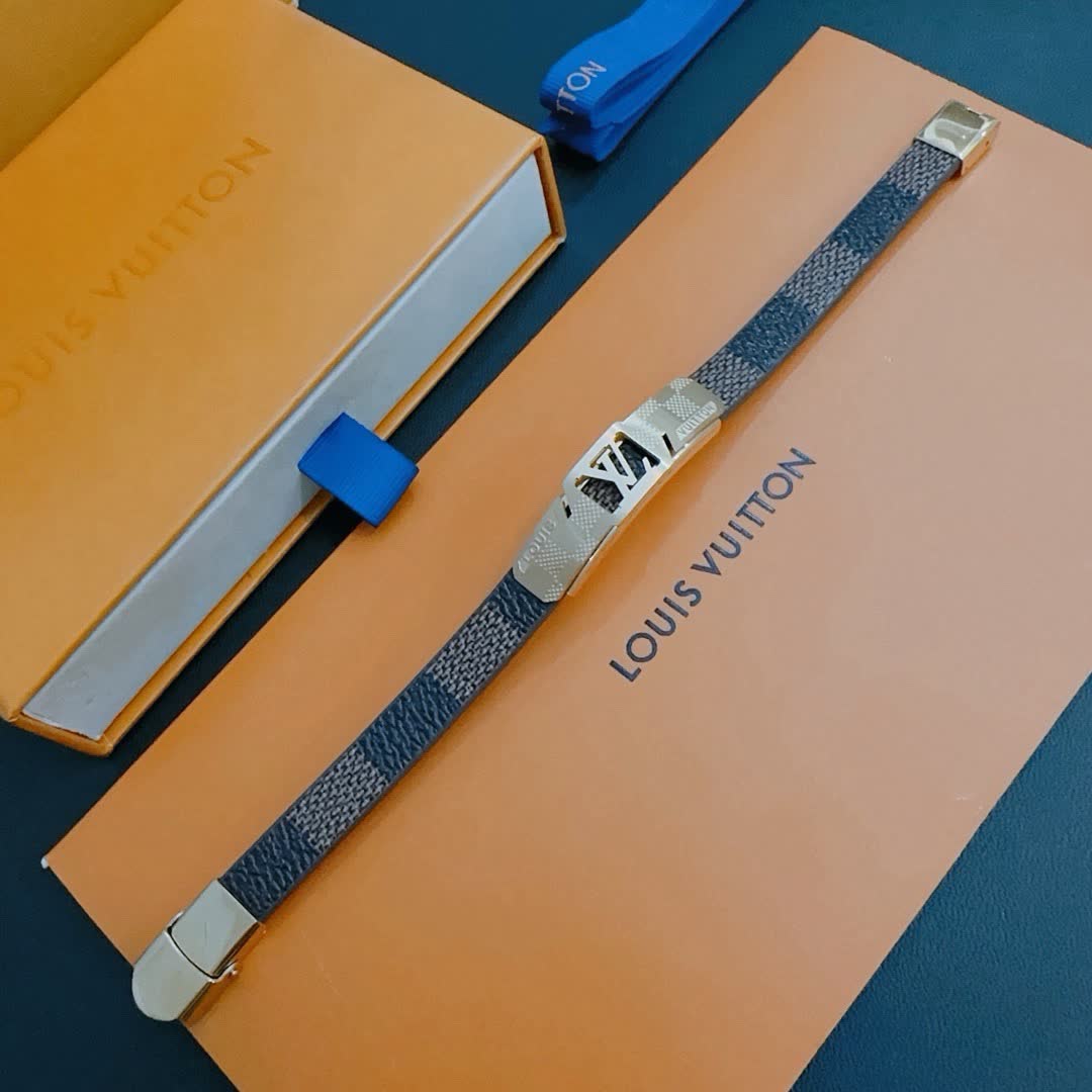Louis Vuitton Monogram Leather Bracelet